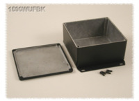 Aluminium Druckgussgehäuse, (L x B x H) 120 x 120 x 59 mm, schwarz (RAL 9005), I