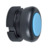 Drucktaster, tastend, Bund rund, blau, Frontring schwarz, Einbau-Ø 22 mm, XACA94