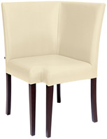 Eckelement Elegance; 63x63x95.5 cm (BxTxH); Sitz beige, Gestell wenge