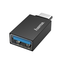 Hama Átalakító - 200311 (USB-A anya adapter, USB-C 3.2 Gen 1 port, OTG, fekete)