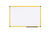 Bi-Office Ultrabrite Magnetic Lacquered Steel Whiteboard Yellow Aluminium Frame 1200x900mm MA0515177