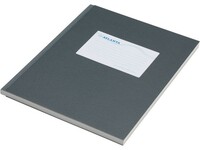 ATLANTA Notitieboek 165 x 210 mm, Gelinieerd, 64 vel, Grijs (pak 5 blokken)