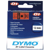 Etikettenband Dymo D1 12mm/7m schwarz/rot