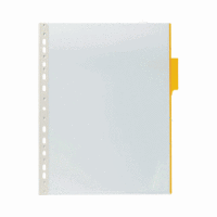 Sichttafel Hartfolie für A4 Tab/Rand gelb