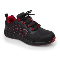 Slipbuster Mesh Safety Trainers - Slip Resistant Lace up in Black - 45