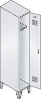 Garderobenschrank ClassicB420xT500xH1850 mm RAL 7035/5012, 1 Abteil mit 150 mm h