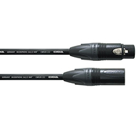 CORDIAL SMK1FM - Mikrofonkabel mit Sennheiser-Label (XLR 3-pol female / XLR 3-pol male | Kabeltyp CMK 222 SW SE | schwarz) - 1,00m