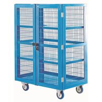 Mesh sided shelf trucks, with doors