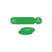 33mm Traffolyte valve marking tags - Green (51 to 75)