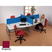 Busyscreen® clamp on desk curved top desk partition screens