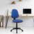 Three lever operator office chair, without arms, blue