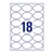 Etikett AVERY L6242-10 63,5x42,3 mm univerzális ovális 10 ív/csomag