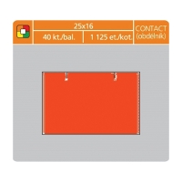 S&K Label árcímke, 25x16 mm, neon piros, 1125 db/tekercs