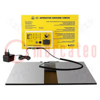 Probador de muñequeras y calzado ESD; ESD; 158x95x60mm; 28V