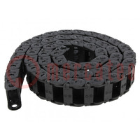 Cable chain; E2.10; Bend.rad: 28mm; L: 1000mm; Int.height: 10.1mm