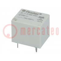 Relay: electromagnetic; SPDT; Ucoil: 9VDC; 15A; 10A/250VAC; PCB