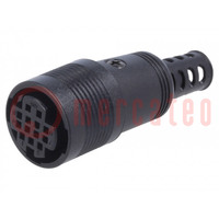 Connector: circular; plug; RP13; female; PIN: 13; w/o contacts; 100V