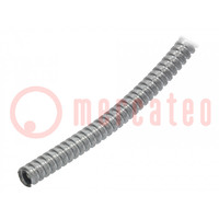 Protective tube; Size: 13; galvanised steel; -55÷300°C; Øint: 10mm