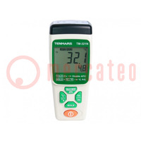 Medidor: temperatura; digital; LCD; 4 dígitos (9999); Resol: 0,1°C