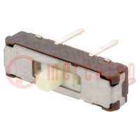 Switch: slide; Pos: 3; SP3T; 0.3A/6VDC; THT; Leads: for PCB; -40÷85°C