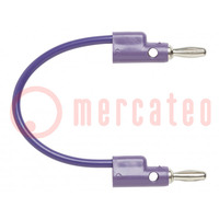 Prise mâle; banane 4mm; 5A; 5kV; violet; Sect.maxi conduct: 3mm