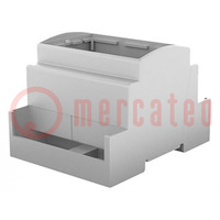 Enclosure: for DIN rail mounting; Y: 90mm; X: 71mm; Z: 62mm; grey