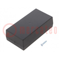 Enclosure: multipurpose; X: 55mm; Y: 106mm; Z: 31.7mm; ABS; black