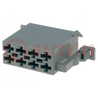 Connector: wire-wire; plug; female; straight; PIN: 8; Layout: 2x4