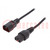 Cable; IEC C13 female,IEC C14 male; PVC; 5m; black; 10A; 250V
