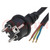 Cable; 3x1.5mm2; CEE 7/7 (E/F) plug,wires; neoprene; 5m; black