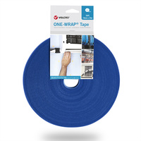 VELCRO® One Wrap® Bande 20 mm, bleu, 25 m