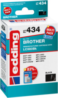 EDD-434 Brother LC980BK Doppelpack - Schwarz - 2x 14 ml