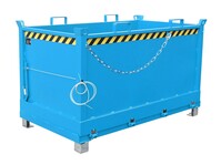 Klappbodenbehälter FB 1500 lackiert RAL5012 Lichtblau Stapler Anbaugerät