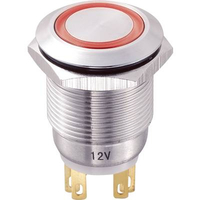 TRU COMPONENTS TC-8831256 LAS1-GQ-11E/R/12V INTERRUPTEUR ANTIVANDALISME 250 V/AC 5 A 1 X OFF/(ON) À RAPPEL ROUGE IP65 1 PC(S)