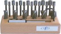 GFS Tapverzinker-combinatieset HSS, houten sokkel 8,5-16,5mm 10mm houder