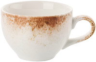 Kaffee-Obertasse Purior; 200ml, 8.5x6 cm (ØxH); weiß/braun; rund; 6 Stk/Pck