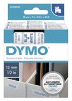Dymo D1 Tape Casette 12 mm x 7 m blauw op wit 45014