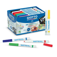 Giotto 524600 stylo-feutre Moyen Anthracite, Noir, Bleu, Vert, Bleu clair, Vert clair, Lilas, Orange, Violet, Rouge, Blanc, Jaune 48 pièce(s)