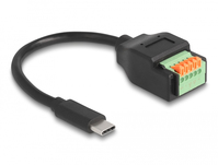 DeLOCK 66066 USB-kabel 0,15 m USB 2.0 USB C 5-pin terminal block Zwart
