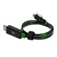 RealPower USB A/Lightning 0.75m 0,75 m Negro, Verde