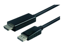 Nilox NX090208105 adaptador de cable de vídeo 1 m DisplayPort HDMI Negro