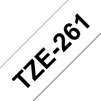 Brother TZE-261 labelprinter-tape Zwart op wit TZ