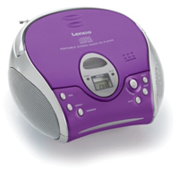 Lenco SCD-24 Reproductor de CD portátil Púrpura, Plata