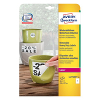 Avery L4775REV-20 étiquette auto-collante Rectangle Permanent Blanc 20 pièce(s)