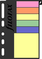 Filofax 210136 selbstklebendes Etikett Rechteck Schwarz, Mehrfarbig