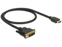 DeLOCK 85581 video átalakító kábel 0,5 M HDMI A-típus (Standard) DVI-D Fekete
