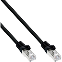 InLine Patch Cable F/UTP Cat.5e black 1m