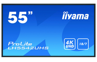 iiyama LH5542UHS-B3 signage display Płaski panel Digital Signage 138,7 cm (54.6") IPS 500 cd/m² 4K Ultra HD Czarny Procesor wbudowany Android 8.0 18/7