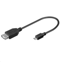 Microconnect USBABMICRO2-OTG USB-kabel 0,2 m USB 2.0 USB A Micro-USB B Zwart