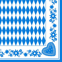 Papstar 84489 serviette et serviette de table en papier Mouchoir en papier Bleu, Blanc 50 pièce(s)